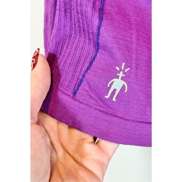 Smartwool Seamless PhD Run Zip Long Sleeve Workout Tee Top Women's Large - Picture 4 of 13